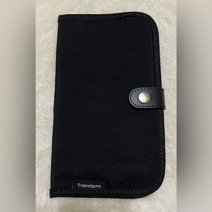 Travelpro Travel Wallet Case Pouch Passport ID Black 9.5” X 5”